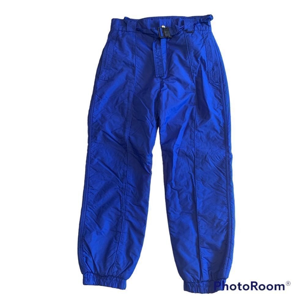 Vintage North Slope‎ Insulated Blue Ski Pants with Buckle READ